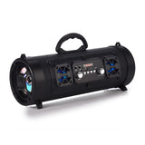 16W Portable Column Bluetooth Speaker Move KTV 3D Sound System Sound Bar Subwoofer Music Wireless Speaker FM Radio USB Black - Tophatter Daily Deals