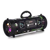 16W Portable Column Bluetooth Speaker Move KTV 3D Sound System Sound Bar Subwoofer Music Wireless Speaker FM Radio USB Camouflage - Tophatter Daily Deals