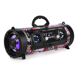 16W Portable Column Bluetooth Speaker Move KTV 3D Sound System Sound Bar Subwoofer Music Wireless Speaker FM Radio USB British style - Tophatter Daily Deals