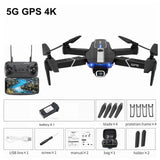FEMA E525 E525S GPS Drone with 4K / 1080P 5G Wifi FPV HD Wide Angle Camera Foldable Mini Dron RC Quadcopter Follow Me VS E520S 5G GPS 4K 1B Black China - Tophatter Daily Deals