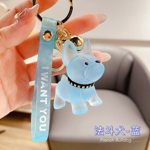 Molang Rabbit Korean Cartoon Keychain Cute And Exquisite Pvc Cartoon Doll Key Chain Hanging Decoration Keyring Accessories White Animals - Tophatter Daily Deals