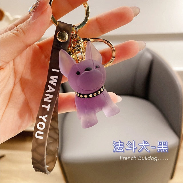 Molang Rabbit Korean Cartoon Keychain Cute And Exquisite Pvc Cartoon Doll Key Chain Hanging Decoration Keyring Accessories Pink Animals - Tophatter Daily Deals