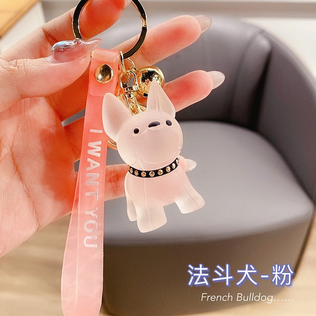 Molang Rabbit Korean Cartoon Keychain Cute And Exquisite Pvc Cartoon Doll Key Chain Hanging Decoration Keyring Accessories Purple Animals - Tophatter Daily Deals
