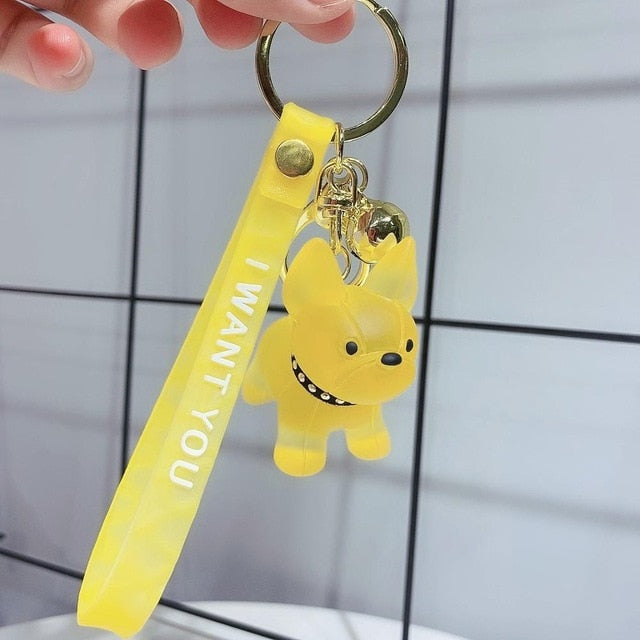 Molang Rabbit Korean Cartoon Keychain Cute And Exquisite Pvc Cartoon Doll Key Chain Hanging Decoration Keyring Accessories Silver Animals - Tophatter Daily Deals