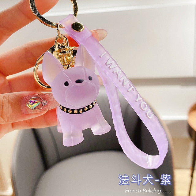 Molang Rabbit Korean Cartoon Keychain Cute And Exquisite Pvc Cartoon Doll Key Chain Hanging Decoration Keyring Accessories Gold Animals - Tophatter Daily Deals