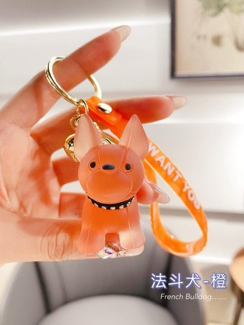 Molang Rabbit Korean Cartoon Keychain Cute And Exquisite Pvc Cartoon Doll Key Chain Hanging Decoration Keyring Accessories Light Blue Animals - Tophatter Daily Deals