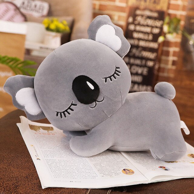 Sleeping Koala Plush Giant 35cm, 50cm, 60cm or 75cm Pink or Grey Animals - Tophatter Daily Deals