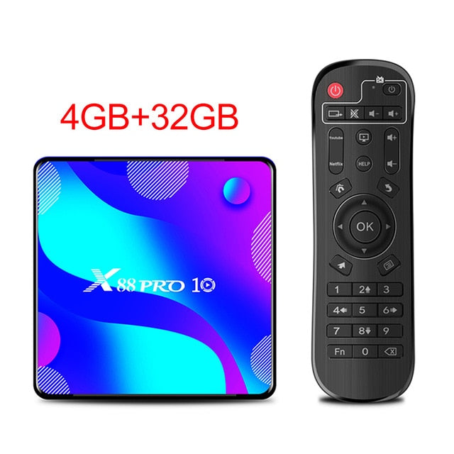 2020 Smart TV Box Android 10 X88 PRO 10 Max 4GB 64GB TVBOX Rockchip RK3318 4K 60fps USB3.0 Google PlayStore Youtube Set top Box - Tophatter Daily Deals