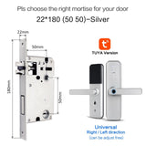 New X5 Waterproof Tuya Biometric Fingerprint Lock, Security Intelligent Smart Lock With WiFi APP Password RFID Door Lock silver 1805050 - Tophatter Daily Deals