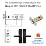 New X5 Waterproof Tuya Biometric Fingerprint Lock, Security Intelligent Smart Lock With WiFi APP Password RFID Door Lock red 60 - Tophatter Daily Deals