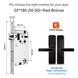 New X5 Waterproof Tuya Biometric Fingerprint Lock, Security Intelligent Smart Lock With WiFi APP Password RFID Door Lock red 1805050 - Tophatter Daily Deals