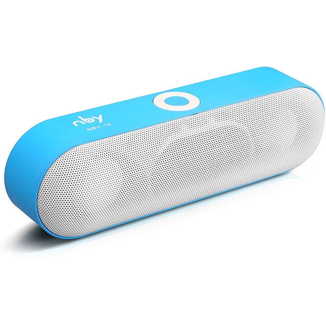 NBY 18 Bluetooth Speaker Mini Portable Wireless Speakers Sound System 3D Stereo Music Surround Speaker Support USB TF Card Blue - Tophatter Daily Deals