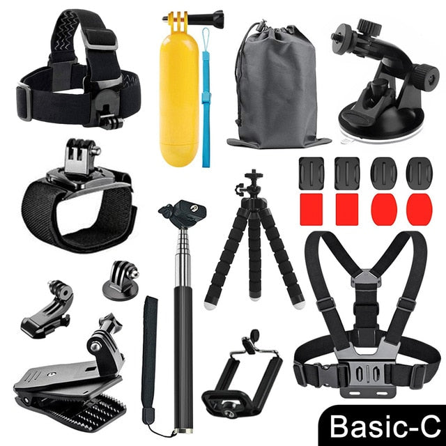 ORBMART for GoPro Accessories Set for Go Pro Hero 9 8 7 6 5 4 Black Mount for Yi 4k Mijia Case for Sjcam Action Camera E2011B-C China - Tophatter Daily Deals