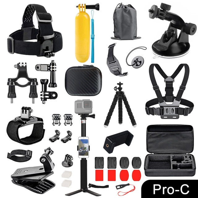 ORBMART for GoPro Accessories Set for Go Pro Hero 9 8 7 6 5 4 Black Mount for Yi 4k Mijia Case for Sjcam Action Camera E2011P-C China - Tophatter Daily Deals
