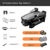 New Drone 4k Double Camera HD XT6 WIFI FPV Drone Air Pressure Fixed Height four-axis Aircraft RC Helicopter With Camera 4K Pro Bag - Tophatter Daily Deals