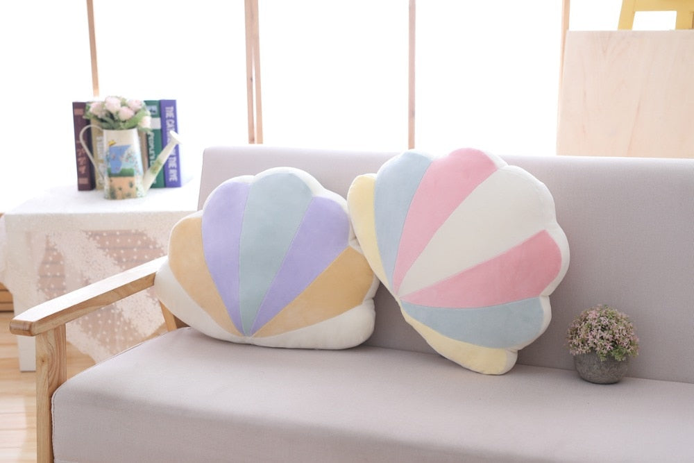 Pastel Rainbow Cloud Plush Moon Multicoloured Stripey Candy Star Moon Plush Rainbows - Tophatter Daily Deals