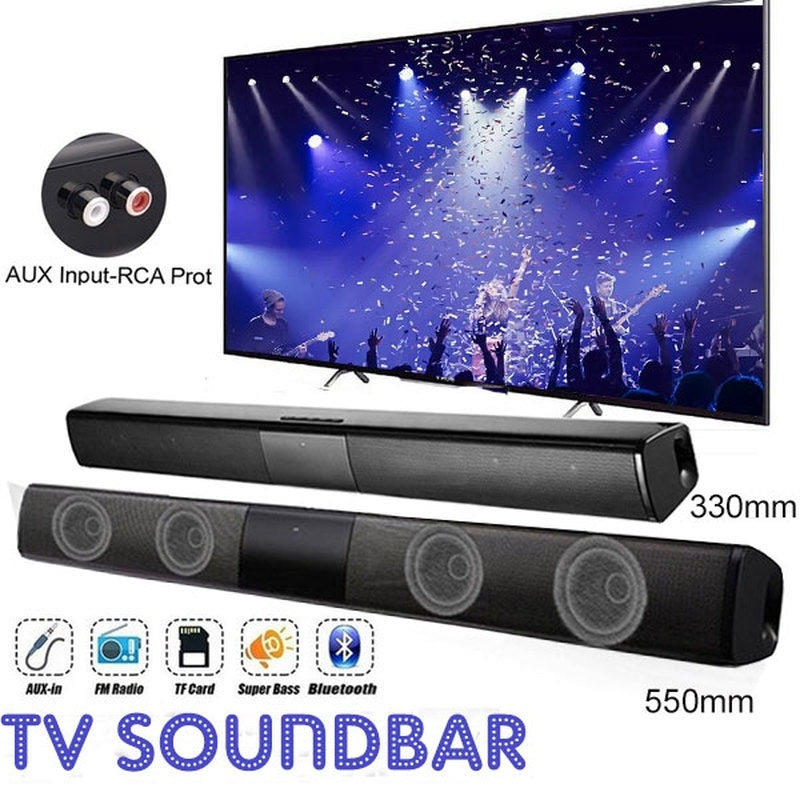 Home Theater Sound System Bluetooth Speaker Computer Speakers For TV Soundbar Box Subwoofer Radio Music Center Boom Box Column - Tophatter Daily Deals