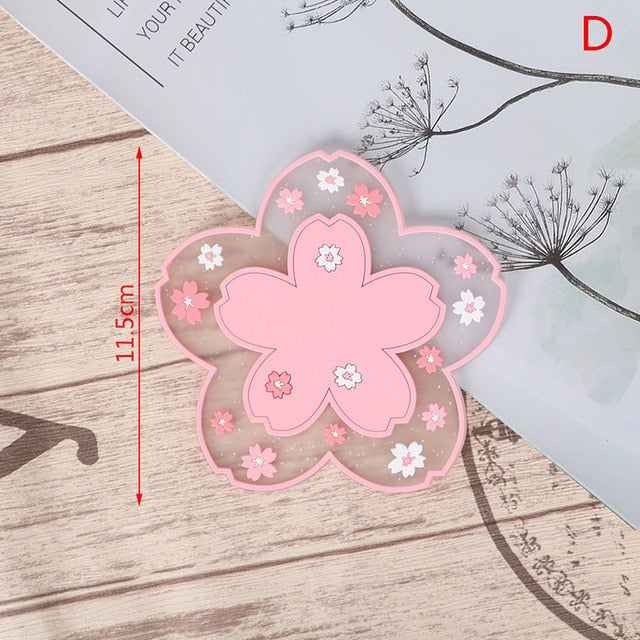 Japanese Style Cherry Blossom Coaster Heat Cup Mug Coaster Flowers - Tophatter Daily Deals