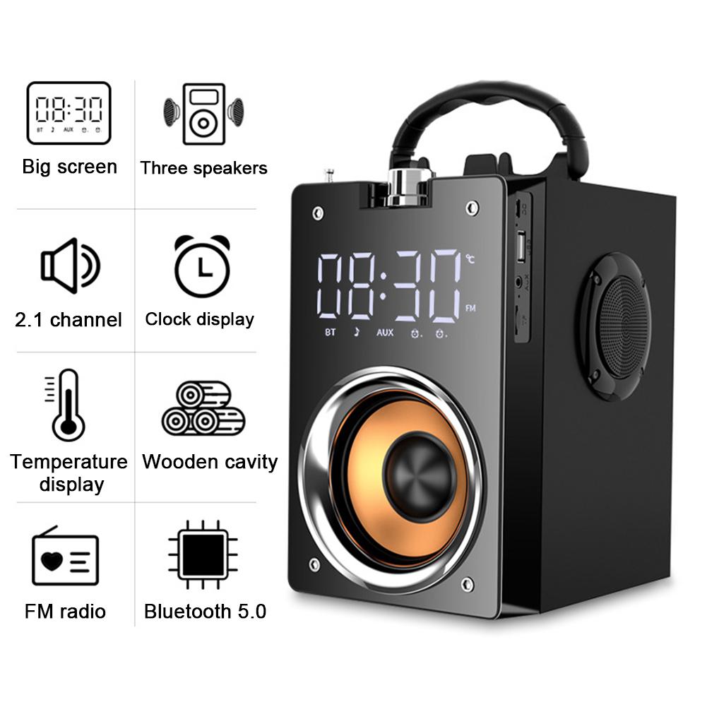 Super Bass Bluetooth Speakers Portable Column High Power 3D Stereo Subwoofer Music Center Support AUX TF FM Radio HIFI BoomBox - Tophatter Daily Deals