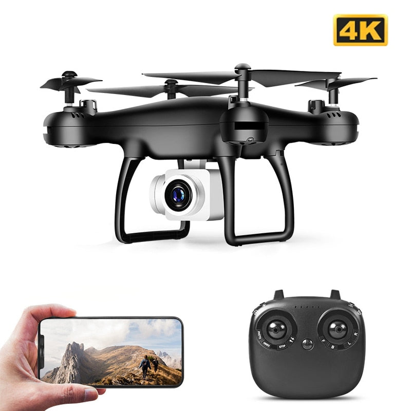 Drone 4k Profesional with Camera WIFI FPV RC Quadrocopter Drones Aerial Photography Ultra-Long Life Detachable Camera Dron Toy - Tophatter Daily Deals