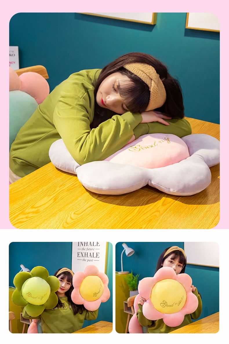 Candy Colors Pastel Flowers Plush Chair Cushion Carpet Floor Pillow Flowers - Tophatter Daily Deals