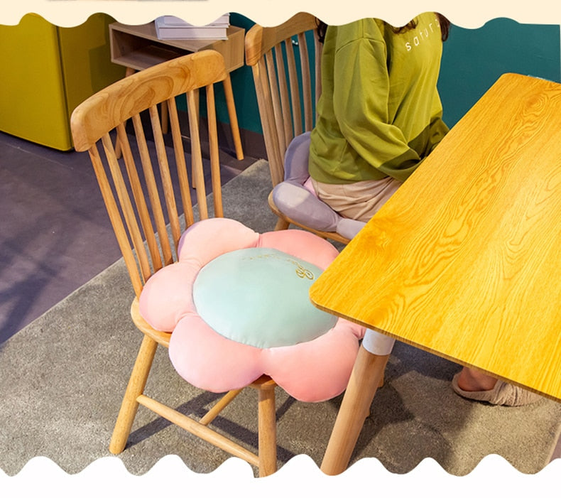 Candy Colors Pastel Flowers Plush Chair Cushion Carpet Floor Pillow Flowers - Tophatter Daily Deals