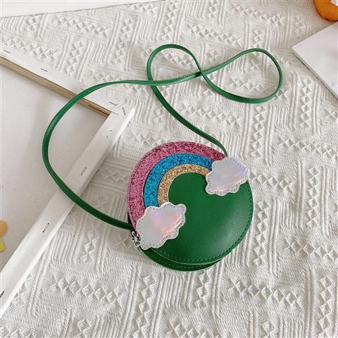 Mini Crossbody Bag Glitter Sequins Rainbow Multicoloured Green Rainbows - Tophatter Daily Deals