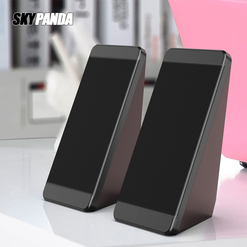 USB Wired Computer Speakers 2 Pieces PC Elevation Angle Horns for Laptop Desktop Phone Audio Speaker Multimedia Loudspeaker - Tophatter Daily Deals
