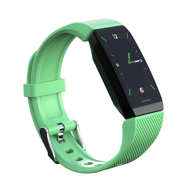 1.14 Smart Band Weather Display Blood Pressure Heart Rate Monitor Fitness Tracker Smart Watch Bracelet Waterproof Men Women Kids Green - Tophatter Daily Deals