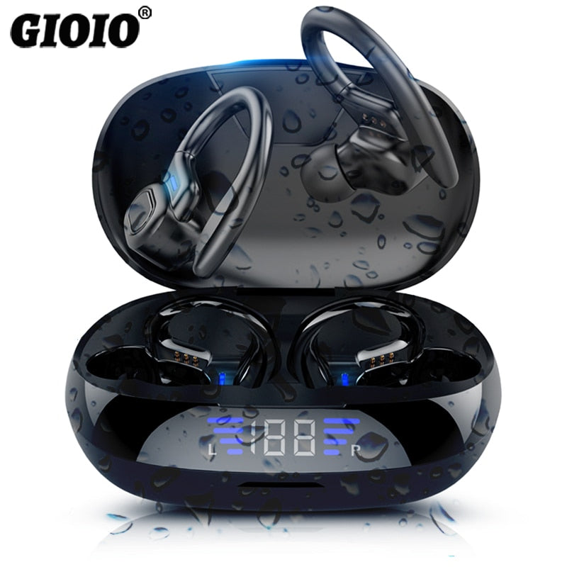 VV2 TWS Wireless Headphones Sport Earbuds Touch Control LED Display Music Headset For Iphone Huawei Xiaomi Auriculares Bluetooth - Tophatter Daily Deals