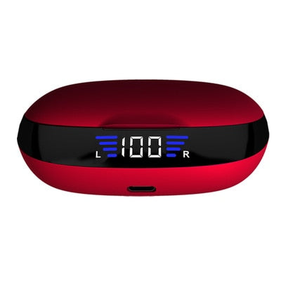 VV2 TWS Wireless Headphones Sport Earbuds Touch Control LED Display Music Headset For Iphone Huawei Xiaomi Auriculares Bluetooth VV2 Red China - Tophatter Daily Deals