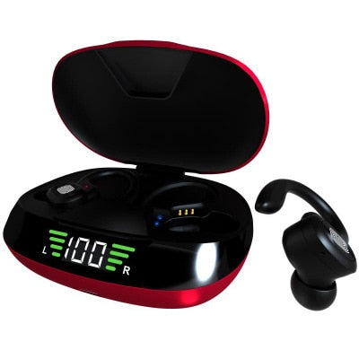 VV2 TWS Wireless Headphones Sport Earbuds Touch Control LED Display Music Headset For Iphone Huawei Xiaomi Auriculares Bluetooth VV2 Power Red China - Tophatter Daily Deals