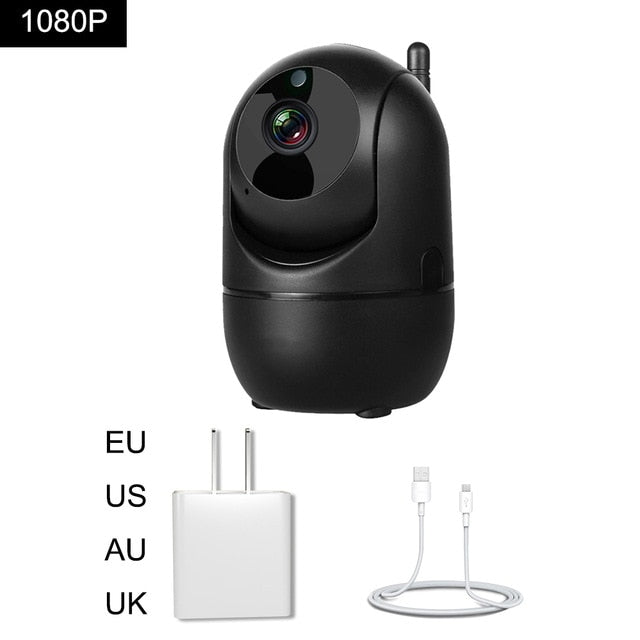 WiFi Baby Monitor With Camera 1080P HD Video Baby Sleeping Nanny Cam Two Way Audio Night Vision Home Security Babyphone Camera 1080P Black - Tophatter Daily Deals