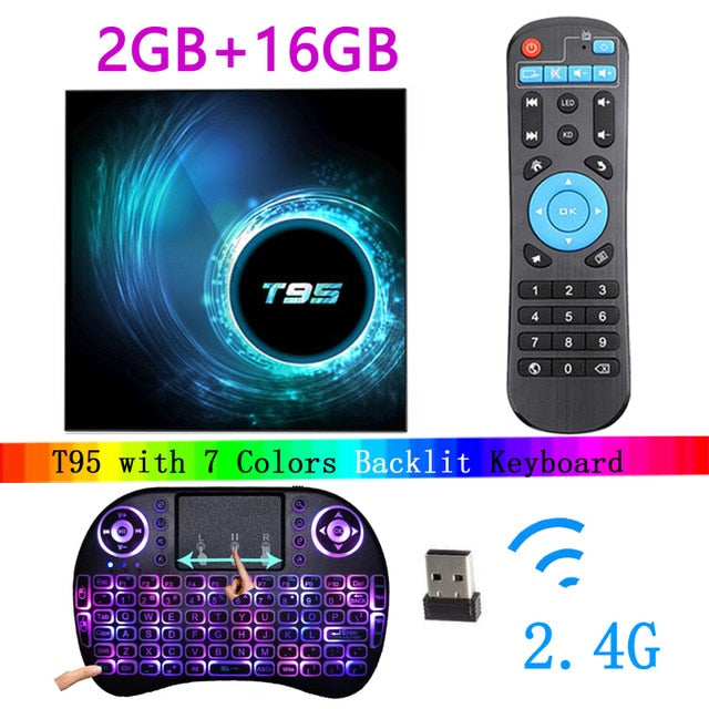 2020 Latest T95 Smart Tv Box Android 10 6k 2.4g & 5g Wifi Bluetooth 5.0 4g 16g 32gb 64gb 4k Quad Core Set-Top Box Media Player 2G 16G i8 - Tophatter Daily Deals