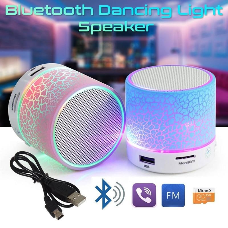 Mini Wireless Portable Bluetooth Speakers Crack LED USB Radio FM MP3 Stereo Sound Speaker For Computer Mobile Phone - Tophatter Daily Deals