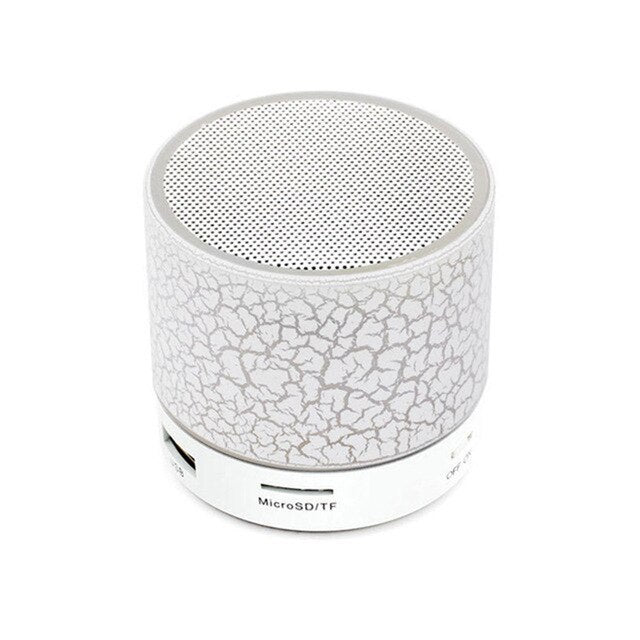 Mini Wireless Portable Bluetooth Speakers Crack LED USB Radio FM MP3 Stereo Sound Speaker For Computer Mobile Phone white - Tophatter Daily Deals