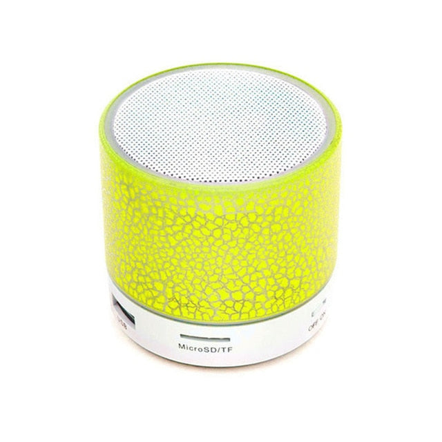 Mini Wireless Portable Bluetooth Speakers Crack LED USB Radio FM MP3 Stereo Sound Speaker For Computer Mobile Phone yellow - Tophatter Daily Deals