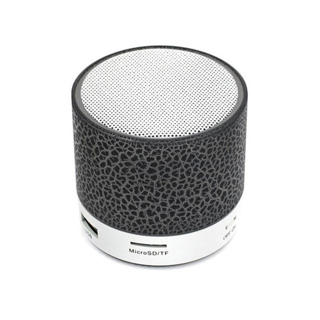 Mini Wireless Portable Bluetooth Speakers Crack LED USB Radio FM MP3 Stereo Sound Speaker For Computer Mobile Phone black - Tophatter Daily Deals