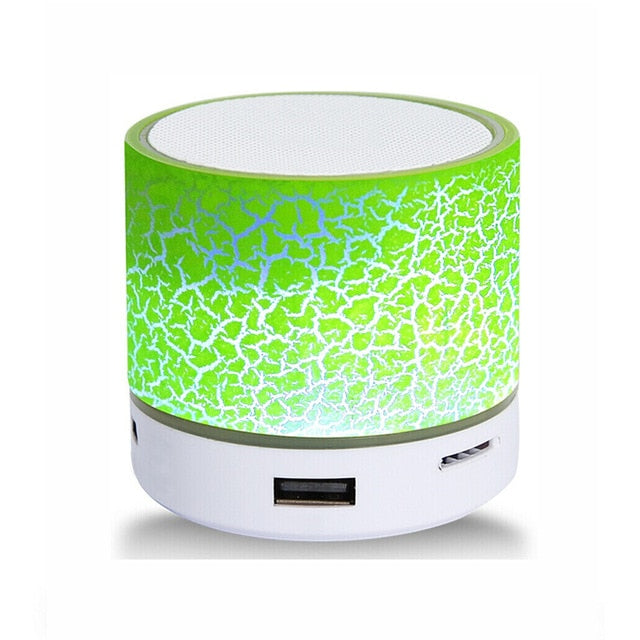 Mini Wireless Portable Bluetooth Speakers Crack LED USB Radio FM MP3 Stereo Sound Speaker For Computer Mobile Phone green - Tophatter Daily Deals