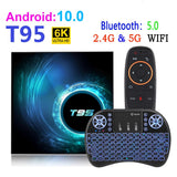 Android 10 T95 Smart Tv Box Youtube HD 6K 2.4G&5G Wifi 4GB 32GB 64GB Google Voice Assistant Bluetooth TV Receiver Media Player - Tophatter Daily Deals
