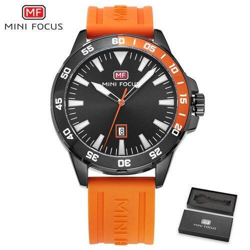 Sport Orange Mens Watch Waterproof Quartz Analog Watches Fashion Silicone Strap Classic Design For Men Orange Watches - Tophatter Daily Deals