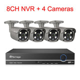 Techage Security Camera System 8CH 5MP HD POE NVR Kit CCTV Two Way Audio AI Face Detect Outdoor Video Surveillance IP Camera Set 8CH NVR and 4 Camera - Tophatter Daily Deals