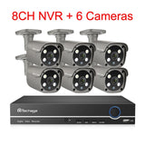 Techage Security Camera System 8CH 5MP HD POE NVR Kit CCTV Two Way Audio AI Face Detect Outdoor Video Surveillance IP Camera Set 8CH NVR and 6 Camera - Tophatter Daily Deals