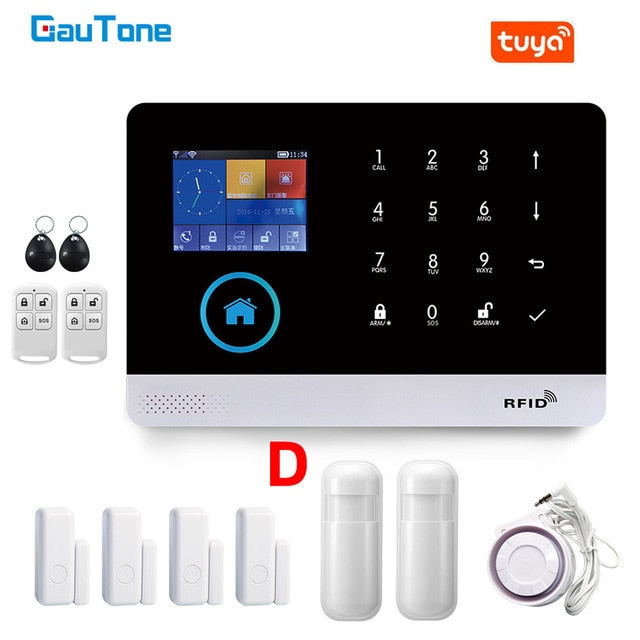 GauTone PG103 Alarm System for Home Burglar Security 433MHz WiFi GSM Alarm Wireless Tuya Smart House App Control D... - Tophatter Daily Deals