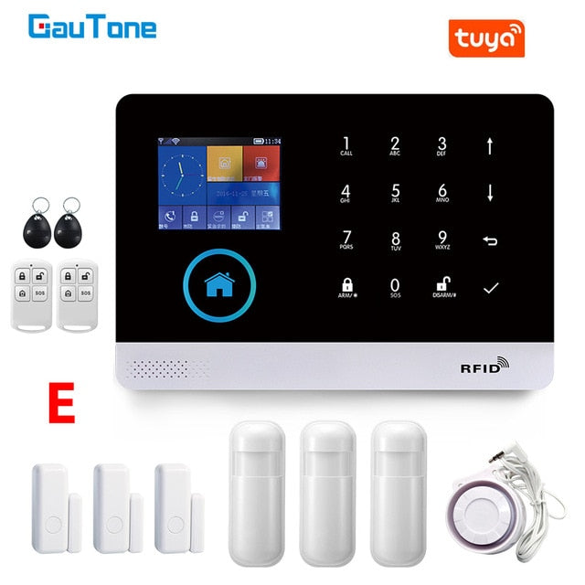 GauTone PG103 Alarm System for Home Burglar Security 433MHz WiFi GSM Alarm Wireless Tuya Smart House App Control E... - Tophatter Daily Deals