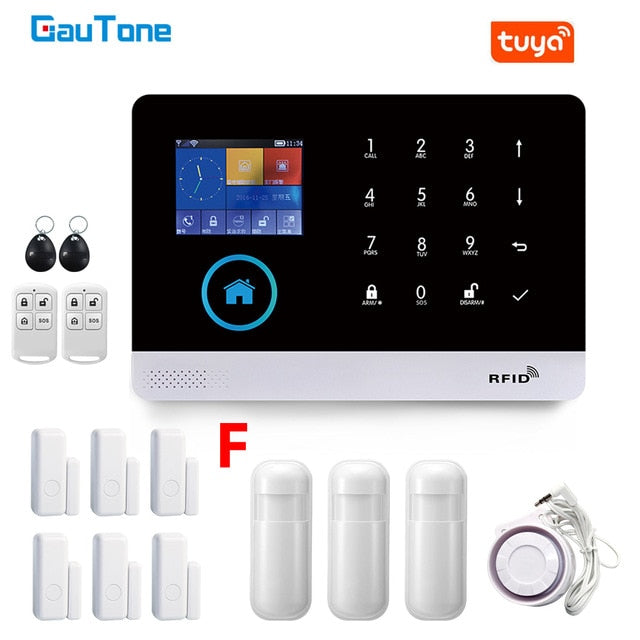 GauTone PG103 Alarm System for Home Burglar Security 433MHz WiFi GSM Alarm Wireless Tuya Smart House App Control F... - Tophatter Daily Deals
