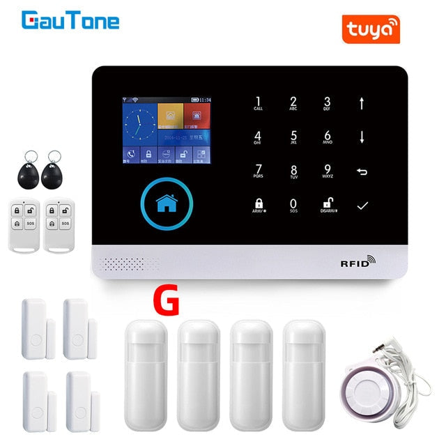GauTone PG103 Alarm System for Home Burglar Security 433MHz WiFi GSM Alarm Wireless Tuya Smart House App Control G... - Tophatter Daily Deals