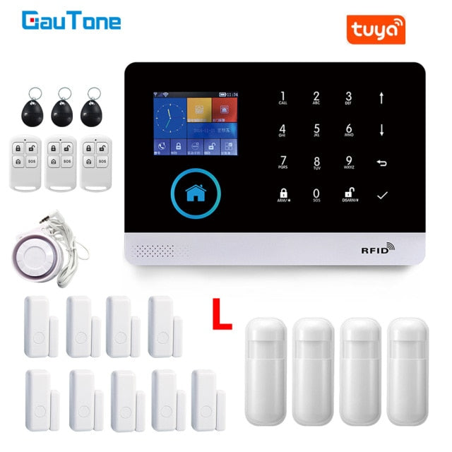 GauTone PG103 Alarm System for Home Burglar Security 433MHz WiFi GSM Alarm Wireless Tuya Smart House App Control L... - Tophatter Daily Deals