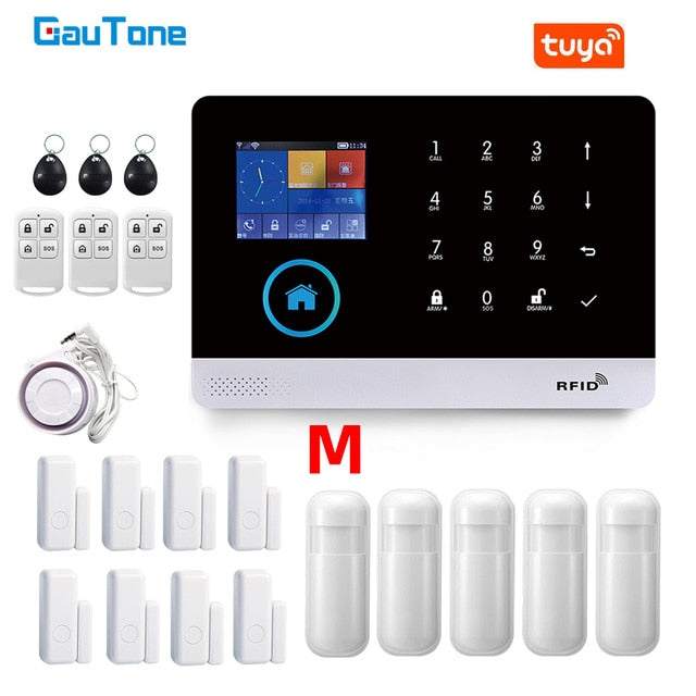 GauTone PG103 Alarm System for Home Burglar Security 433MHz WiFi GSM Alarm Wireless Tuya Smart House App Control M... - Tophatter Daily Deals