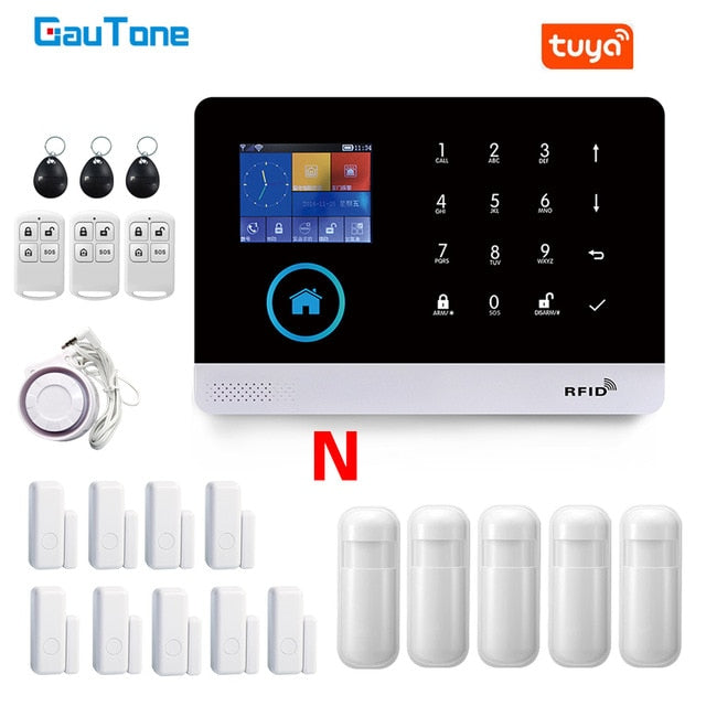 GauTone PG103 Alarm System for Home Burglar Security 433MHz WiFi GSM Alarm Wireless Tuya Smart House App Control N... - Tophatter Daily Deals
